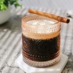 Rose Gold Floral Drinking Glasses Set of 6