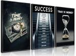 Time Is Money Canvas Wall Art Set