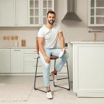 DUMOS 26 Inch Modern Faux Leather Bar Stools Set