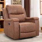 CANMOV Classic Leather Recliner with Cup Holders