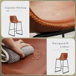 DUMOS 26 Inch Modern Faux Leather Bar Stools Set
