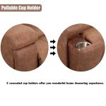 CANMOV Classic Leather Recliner with Cup Holders