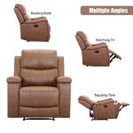 CANMOV Classic Leather Recliner with Cup Holders