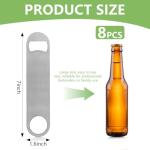 KISEER Stainless Steel Flat Bottle Openers - 8 Pack