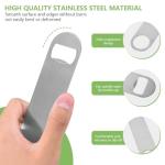 KISEER Stainless Steel Flat Bottle Openers - 8 Pack