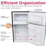Compact Stainless Steel Mini Fridge for Man Cave
