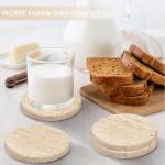 Natural Stone Coaster Set - Round Marble Drink Protectors