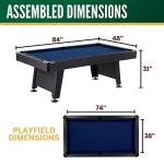 Thornton 7' Pool Table with Balls and Cues