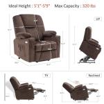 MCombo Power Lift Recliner Sofa with USB Ports
