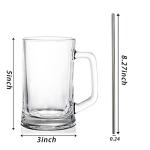 SOUJOY 8 Pack Heavy Duty Beer Glass Steins