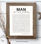 Man in the Arena Teddy Roosevelt Poster