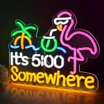 5 O'Clock Somewhere Neon Sign for Man Cave