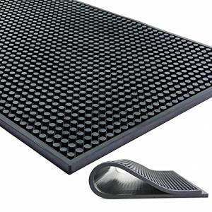 Thick Black Bar Mat for Kitchen and Countertops