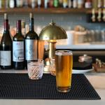 Thick Black Bar Mat for Kitchen and Countertops