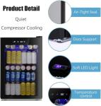 Antarctic Star 145 Can Mini Fridge with Glass Door
