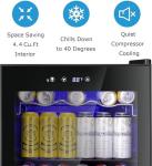 Antarctic Star 145 Can Mini Fridge with Glass Door