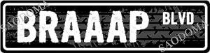 Motocross Motorcycle Racing Metal Wall Sign 16x4