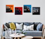 Cool Supercar Canvas Poster for Man Cave Decor