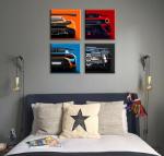 Cool Supercar Canvas Poster for Man Cave Decor
