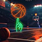 Basketball Neon Light Wall Decor for Man Cave