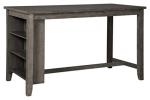 Rustic Counter Height Dining Table with Storage