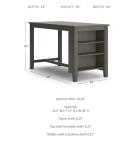 Rustic Counter Height Dining Table with Storage