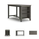 Rustic Counter Height Dining Table with Storage