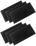 QWORK Set of 6 Non-Slip Black Bar Mats