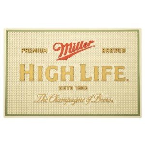 Miller High Life Non-Slip Bar Mat - 18x12 inches