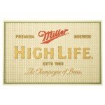 Miller High Life Non-Slip Bar Mat - 18x12 inches