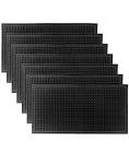 QWORK Set of 6 Non-Slip Black Bar Mats