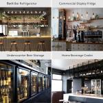 Back Bar Cooler with Glass Doors and LED Lights