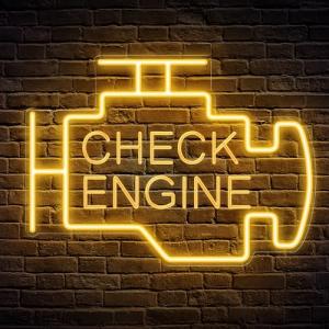 Kavaas LED Check Engine Neon Sign for Garage