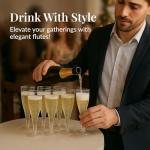 100 Pack Clear Plastic Champagne Flutes - 4.5 oz