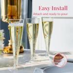 100 Pack Clear Plastic Champagne Flutes - 4.5 oz