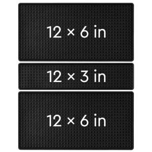 3 Pack Anti-Skid Rubber Bar Mats Set