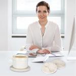 White Marble Coaster Set with Holder - 6 Pack