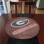 Georgia Bulldogs 18” Wooden Lazy Susan Turntable