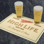 Miller High Life Non-Slip Bar Mat - 18x12 inches