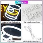 Whiskey Bar Neon Sign for Man Cave Decor