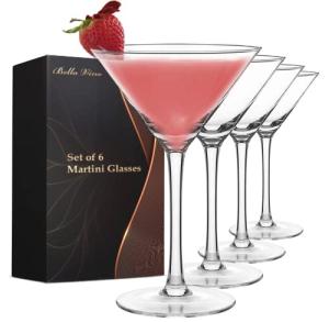 Set of 6 Stylish Cocktail Glasses Gift Set