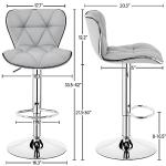 Set of 2 Adjustable Swivel Bar Stools