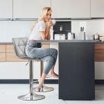 Set of 2 Adjustable Swivel Bar Stools