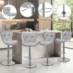 Set of 2 Adjustable Swivel Bar Stools