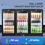 Tylza 3-Door Back Bar Cooler with LED Lights