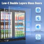 Tylza 3-Door Back Bar Cooler with LED Lights