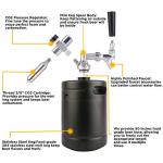 Pressurized 64oz Stainless Steel Mini Keg System