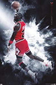 Michael Jordan Burst Wall Poster - 34 x 22 inches