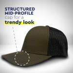 Poker Cards Mesh Snapback Hat - Black