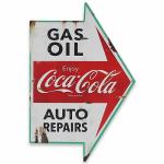 Coca-Cola Auto Shop Metal Sign for Man Cave